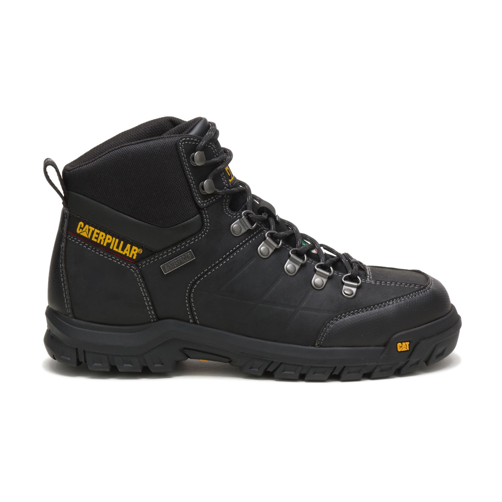 Caterpillar Threshold Waterproof Steel Toe Csa Philippines - Mens Work Boots - Black 63587QBOS